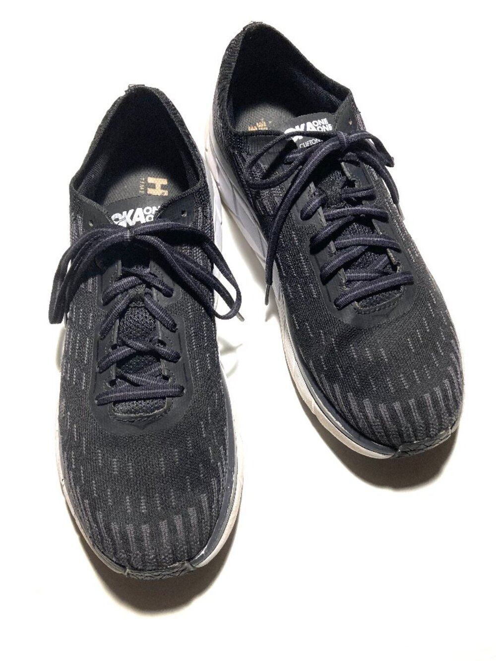 Hoka One One Clifton 5 Knit Cushioned Running Shoes